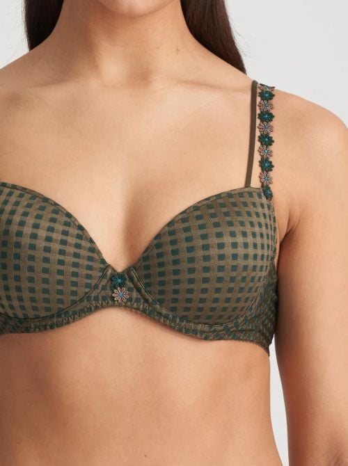 Avero padded Underwired bra, green