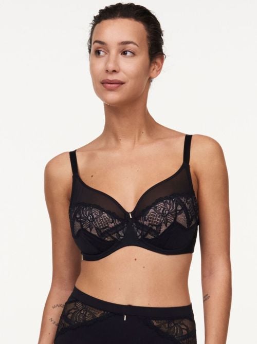 Orangerie dream wired bra, black CHANTELLE