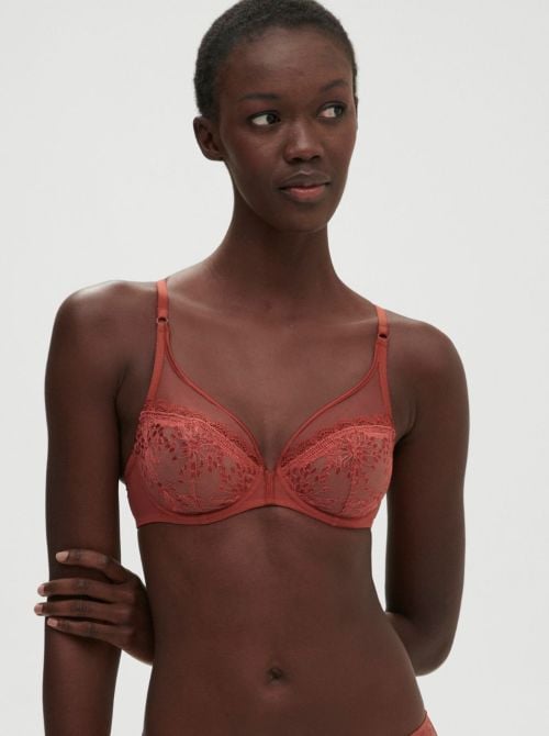 Singuliere bra with underwire, brown SIMONE PERELE