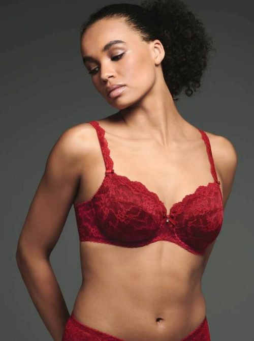 Bobette bra with underwire, ruby