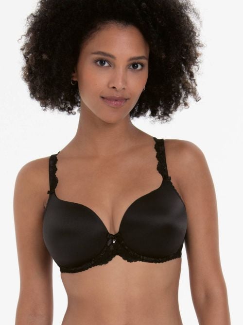 Bobette underwired bra with spacer cups, black