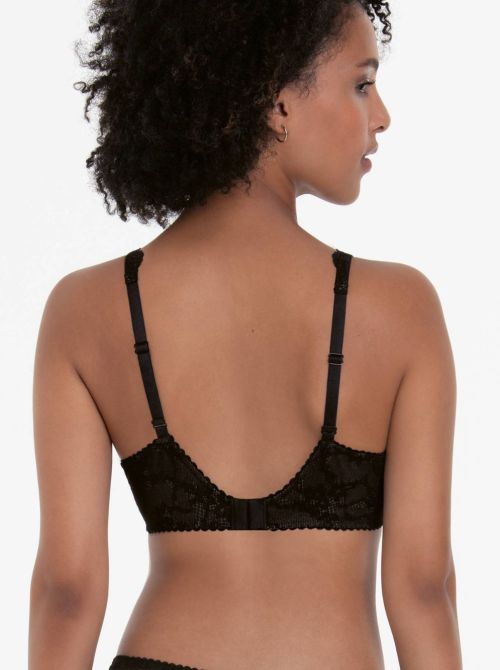 Bobette underwired bra with spacer cups, black