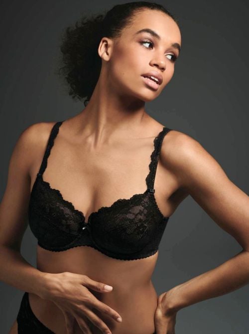 Bobette bra with underwire, black