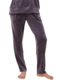 Trousers in soft velour, slate