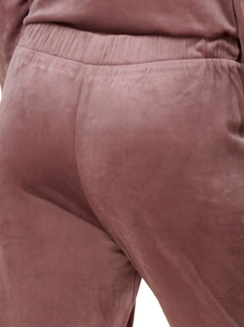 Pantaloni in morbido Velour, castagna