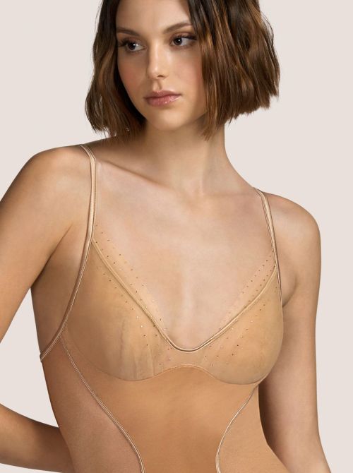 Ella Body senza ferretto Swarovski, golden brown ANDRES SARDA