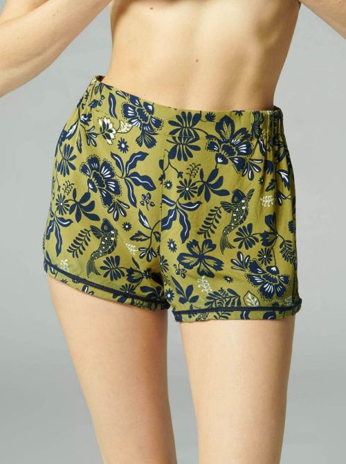 Songe pyjama short, imprimé vert mangrove