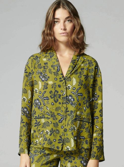 Songe shirt, imprimé vert mangrove