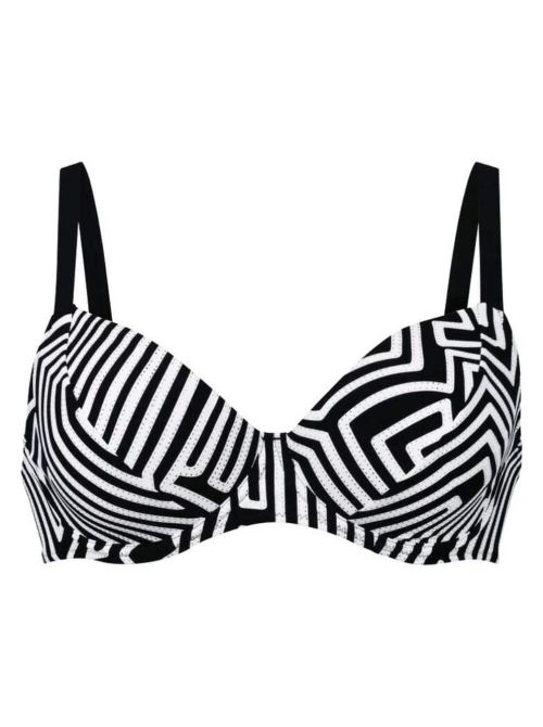 Celine Underwired bikini bra, black and white