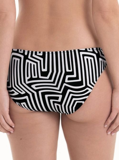 Lorie slip per bikini, bianco e nero