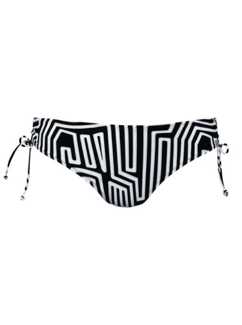 Lorie slip per bikini, bianco e nero