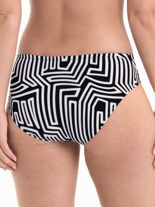 Bruna slip per bikini, bianco e nero