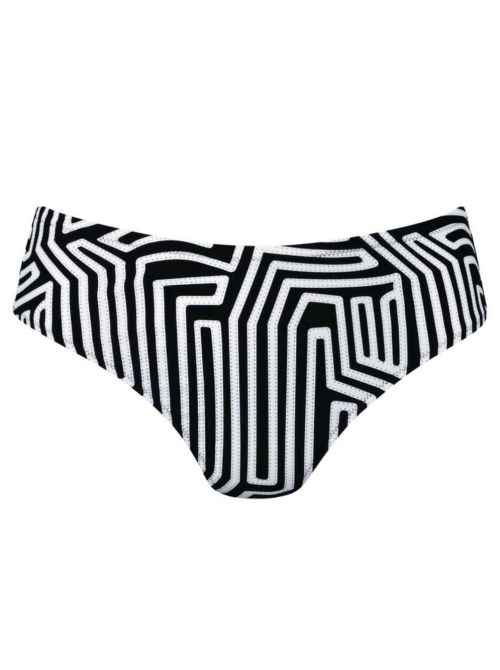 Bruna slip per bikini, bianco e nero