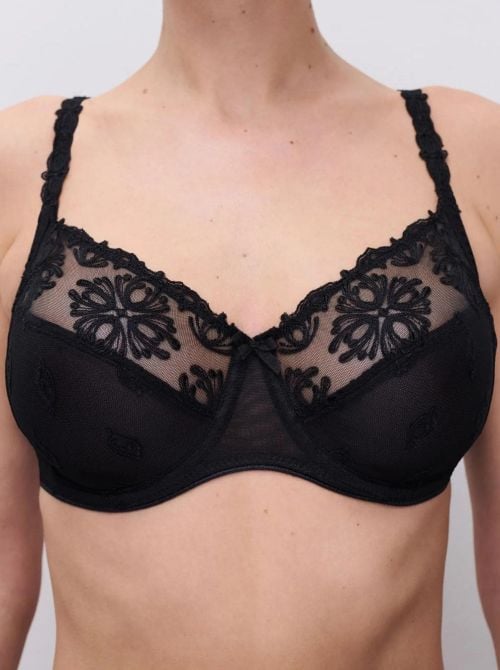 Champs Elysées underwired bra, black CHANTELLE