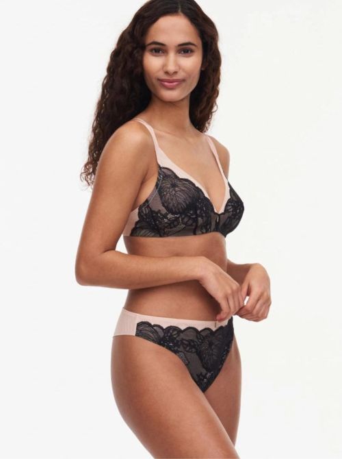 Midnight Flowers  wire free bra, black CHANTELLE