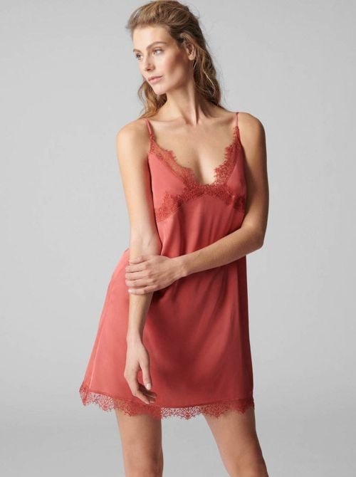 Satin Secrets nightdress, pink