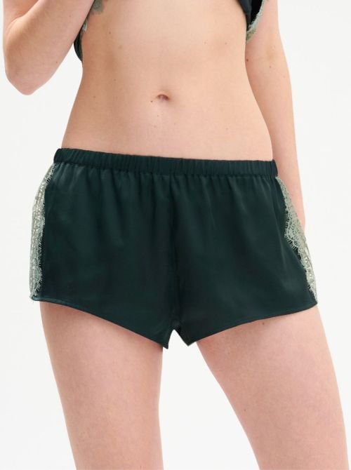 Satin Secrets short, green