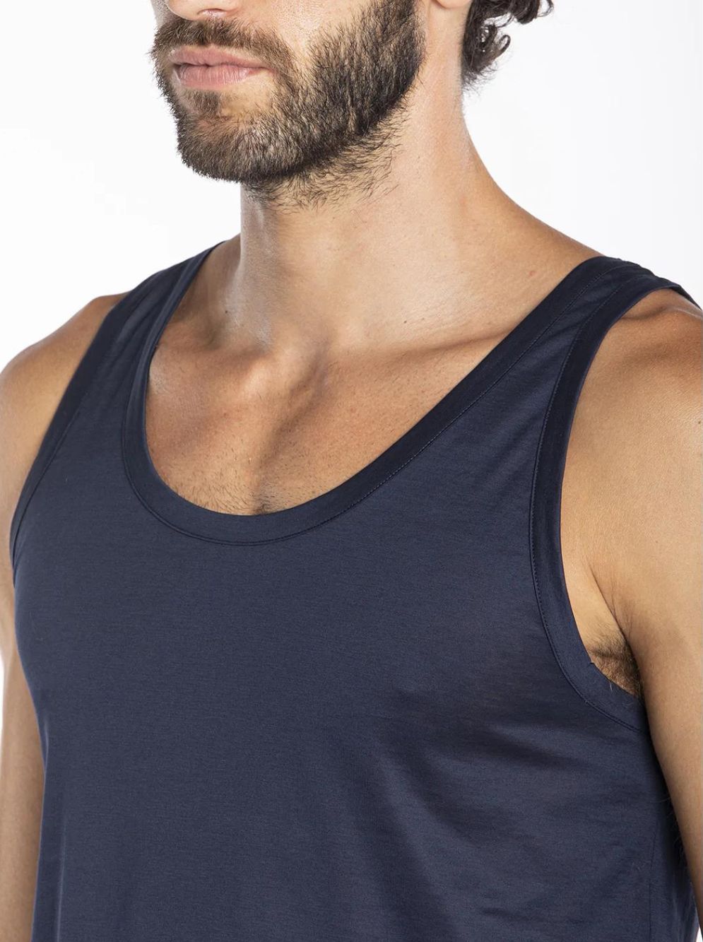 Julipet Isidro canottiere Filo Scozia 100 2 super raffinato blue