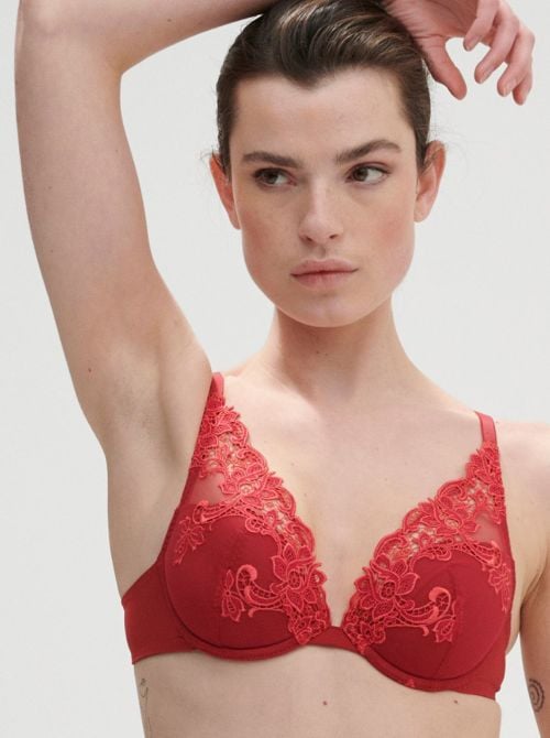 Saga Reggiseno push up, rosso