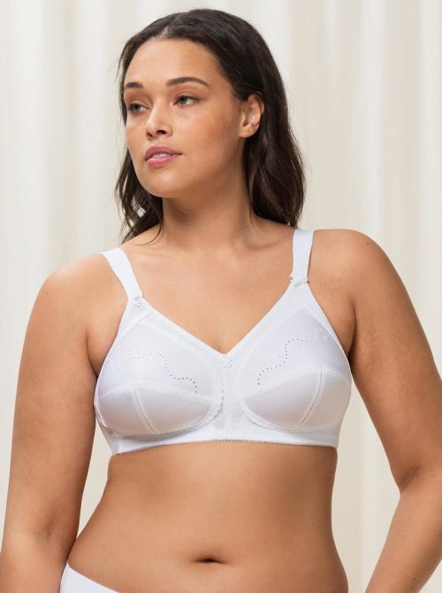 Doreen + Cotton 01 N reggiseno senza ferretto, bianco TRIUMPH