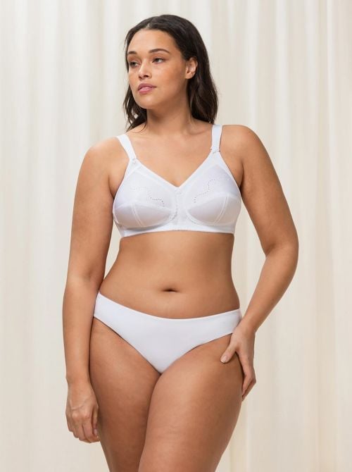 Doreen + Cotton 01 N non-wired bra, white