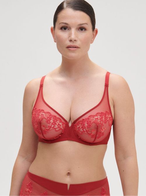 Saga bra with underwire, red SIMONE PERELE