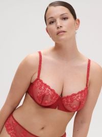 Saga Reggiseno a balconcino con ferretto, rosso