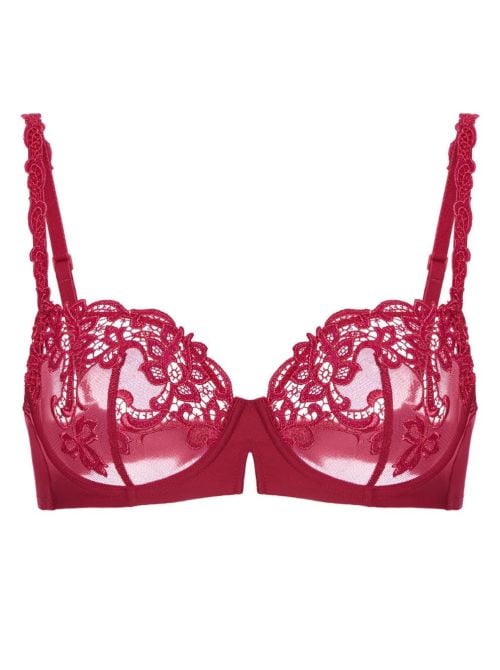 Saga Reggiseno a balconcino con ferretto, rosso