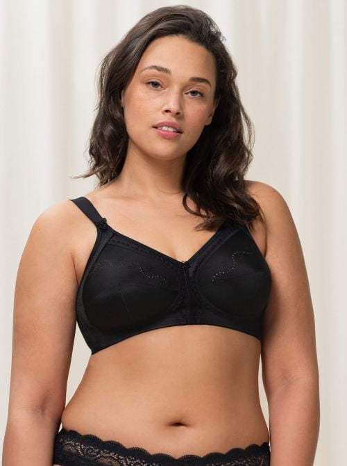 Doreen + Cotton 01 N reggiseno senza ferretto, nero TRIUMPH