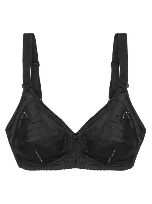 Doreen + Cotton 01 N non-wired bra, black