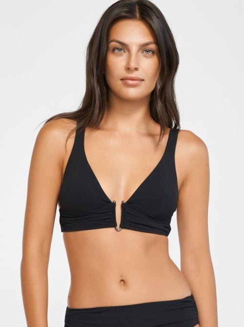 Honesty triangle bikini bra, black