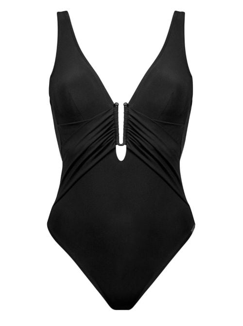Honesty costume intero con ferretto, nero