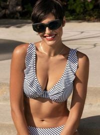 Jewel cove Reggiseno con ferretto per bikini, bianco e nero