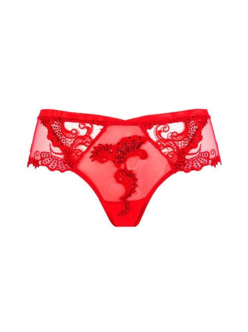 Dressing Floral coulotte, rosso