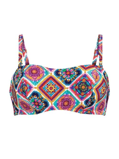 Bella reggiseno a fascia per bikini, patchwork