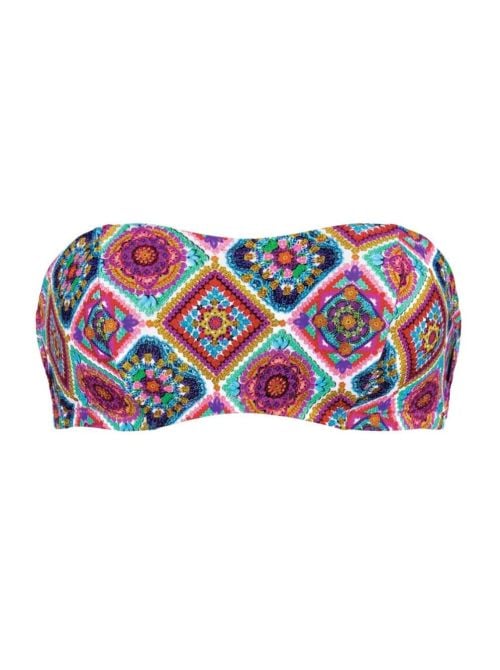 Bella reggiseno a fascia per bikini, patchwork