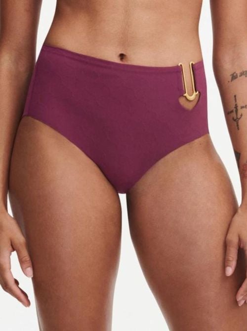 Glow slip alto per bikini, viola