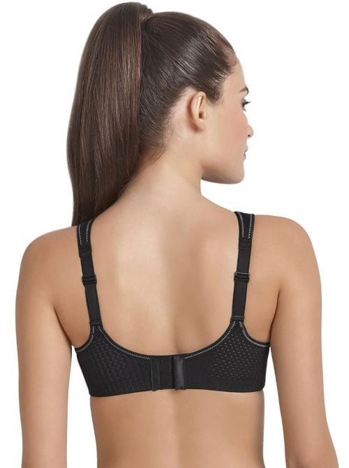 5519 reggiseno sportivo con ferretto, nero
