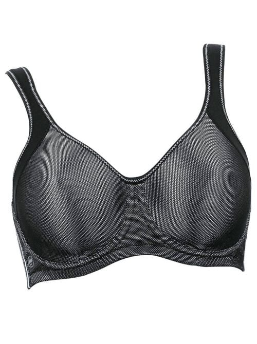 5519 reggiseno sportivo con ferretto, nero
