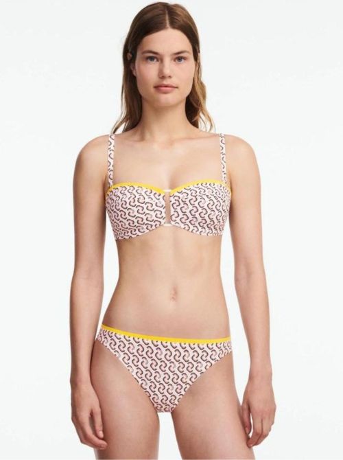Authentic bandeau bikini bra, pattern