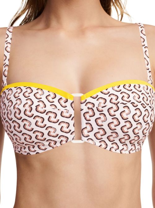 Authentic bandeau bikini bra, pattern