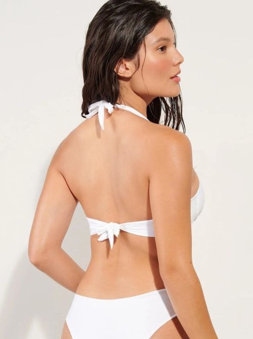 Fabia bikini bra with adjustable cup, white