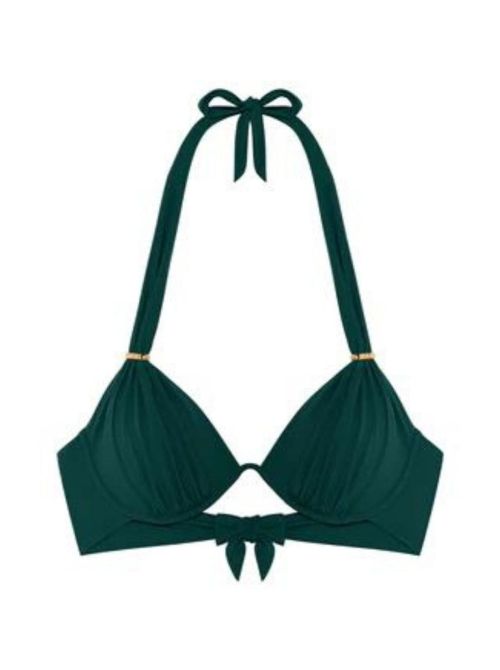 Fabia bikini bra with adjustable cup, green