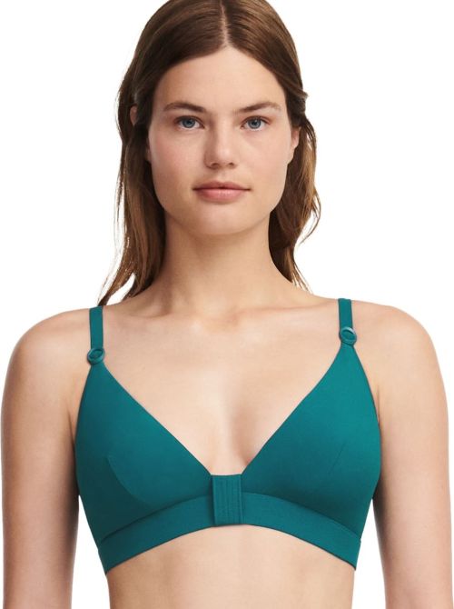 Celestial triangle bra , greenish blue