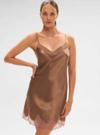 Nocturne sottoveste seta, caffelatte