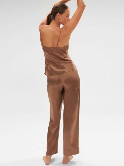 Dream pantalone in seta, caffelatte