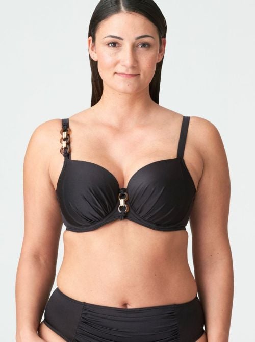 Barrani padded bikini bra, roasted coffee