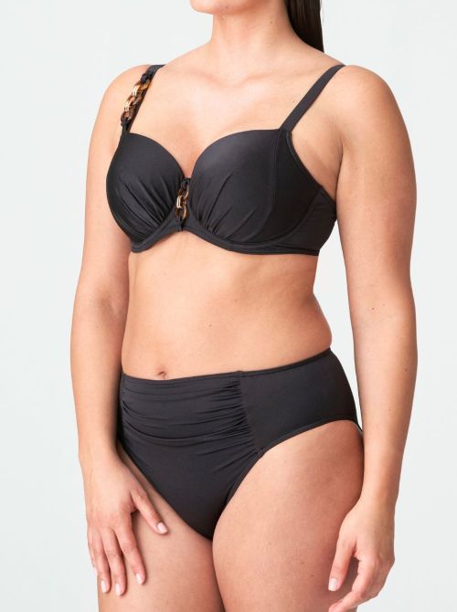 Barrani slip alto per bikini, marrone scuro