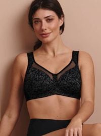 Clara Art Reggiseno senza ferretto coppa liscia, nero