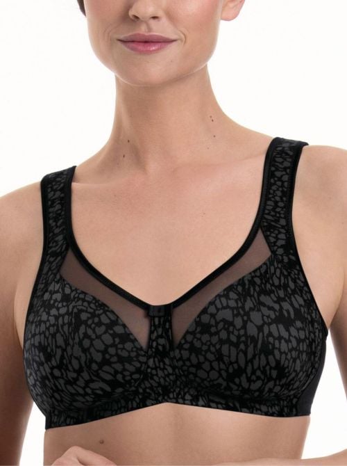 Clara Art non-wired bra, black